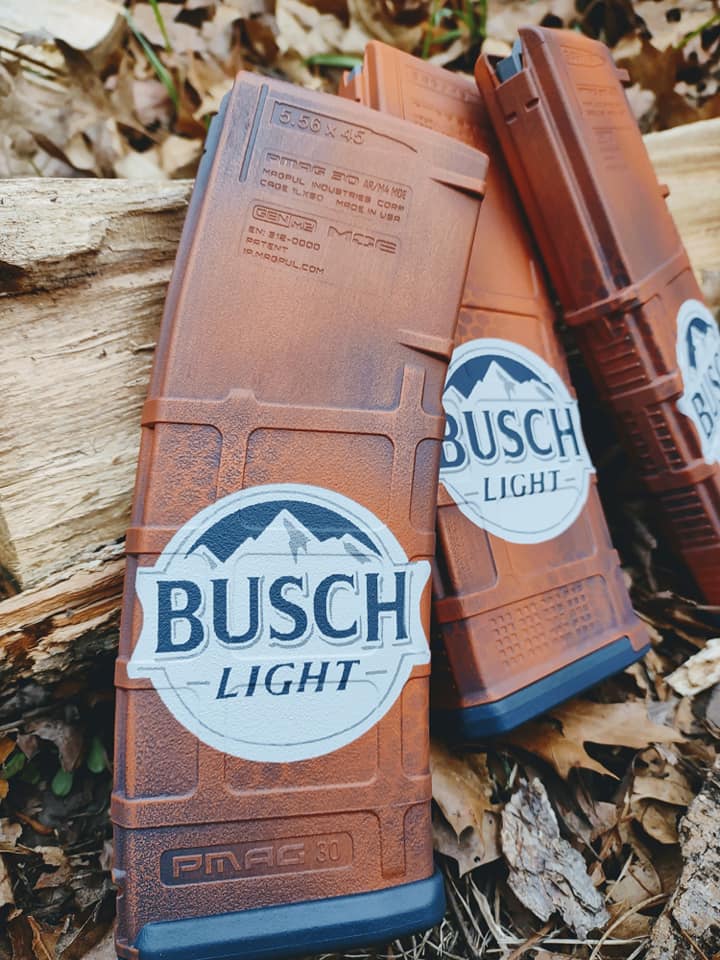 Busch Light themed PMAGs